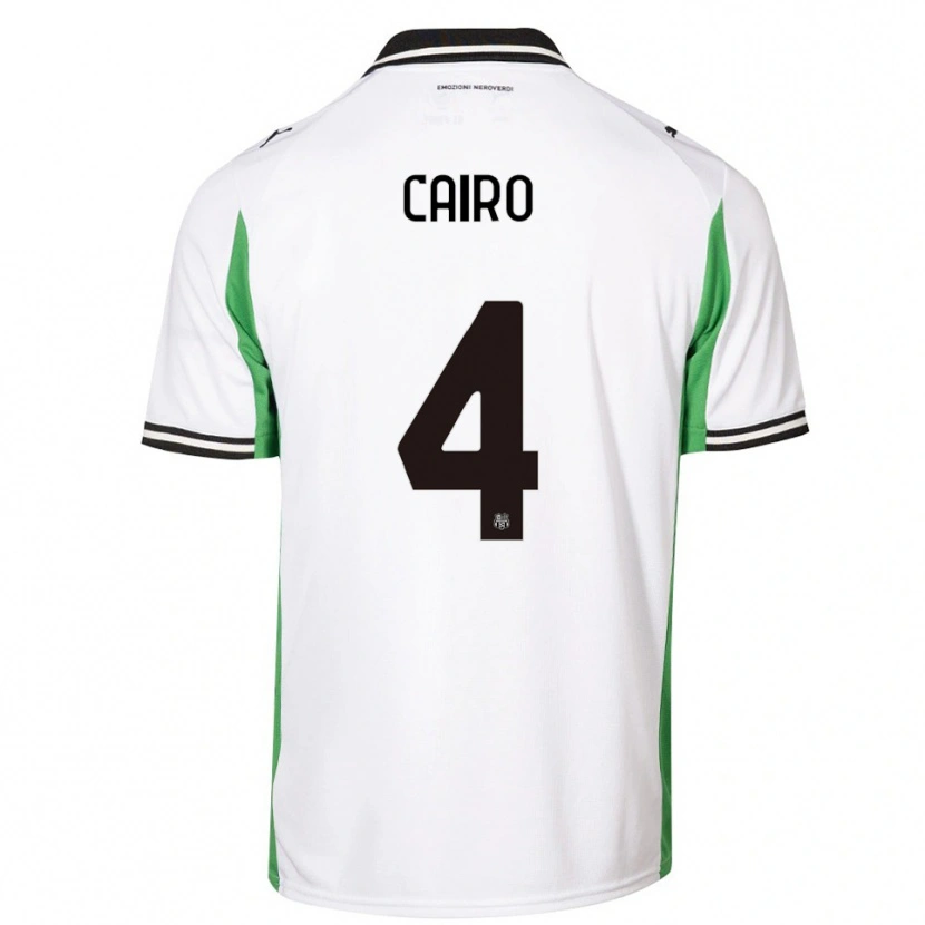 Danxen Men Nicolas Cairo #4 White Green Black Away Jersey 2025/26 T-Shirt