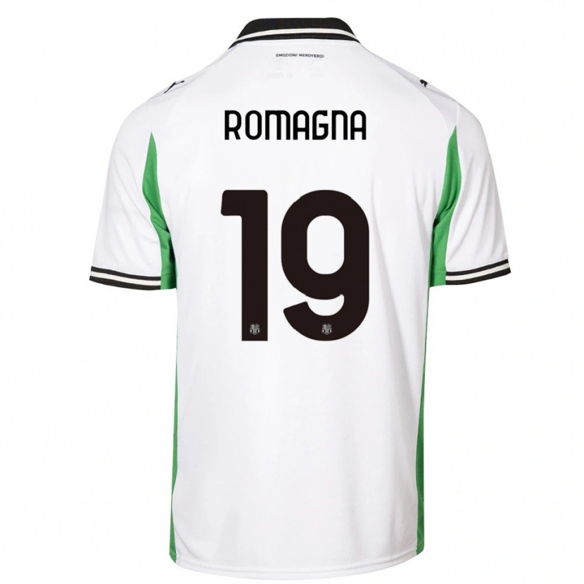 Danxen Men Filippo Romagna #19 White Green Black Away Jersey 2025/26 T-Shirt