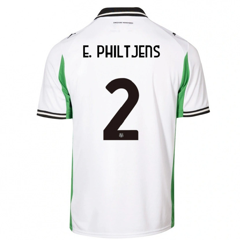 Danxen Men Davina Brigitte E. Philtjens #2 White Green Black Away Jersey 2025/26 T-Shirt