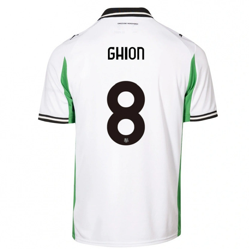 Danxen Men Andrea Ghion #8 White Green Black Away Jersey 2025/26 T-Shirt