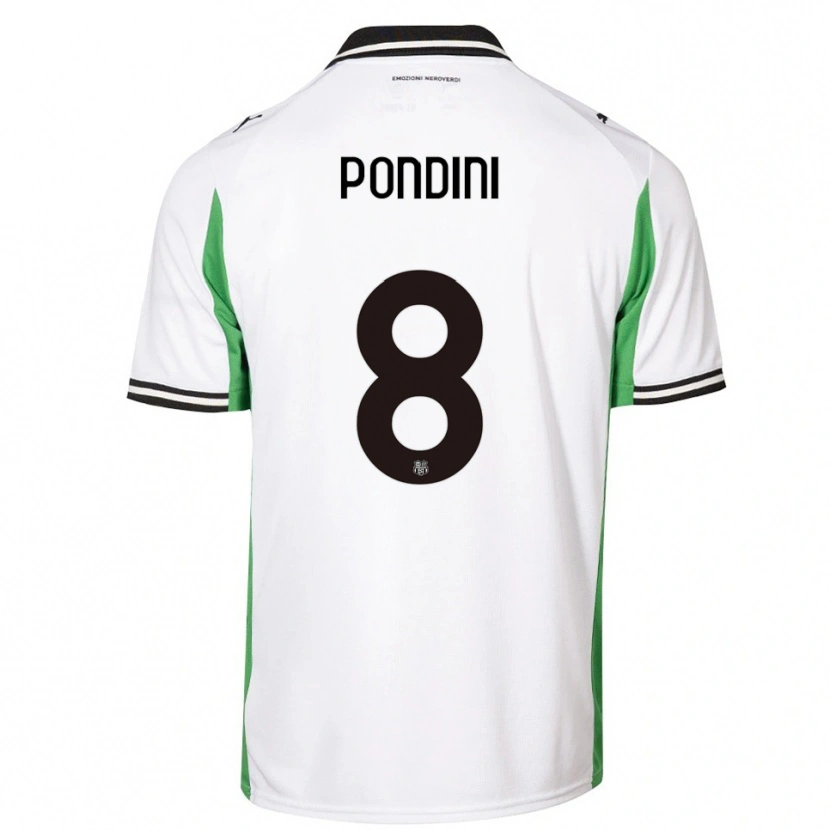 Danxen Men Giada Pondini #8 White Green Black Away Jersey 2025/26 T-Shirt