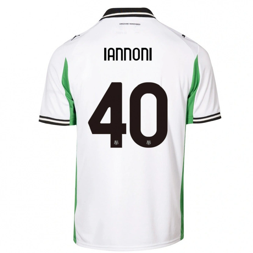 Danxen Men Edoardo Iannoni #40 White Green Black Away Jersey 2025/26 T-Shirt