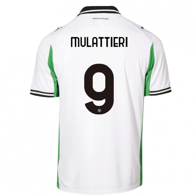 Danxen Men Samuele Mulattieri #9 White Green Black Away Jersey 2025/26 T-Shirt