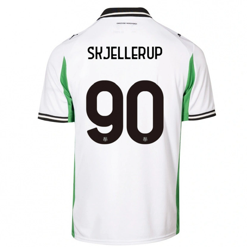 Danxen Men Laurs Skjellerup #90 White Green Black Away Jersey 2025/26 T-Shirt