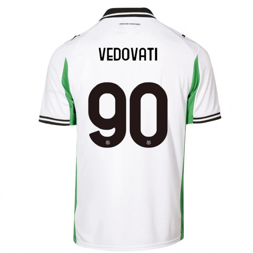 Danxen Men Gabriele Vedovati #90 White Green Black Away Jersey 2025/26 T-Shirt