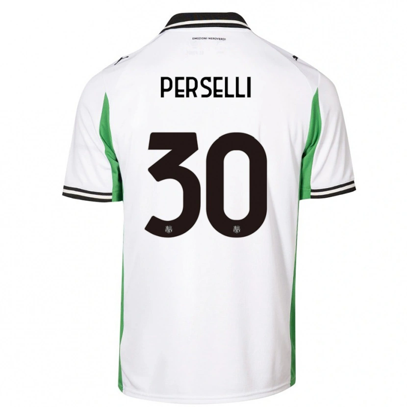 Danxen Men Manuela Perselli #30 White Green Black Away Jersey 2025/26 T-Shirt