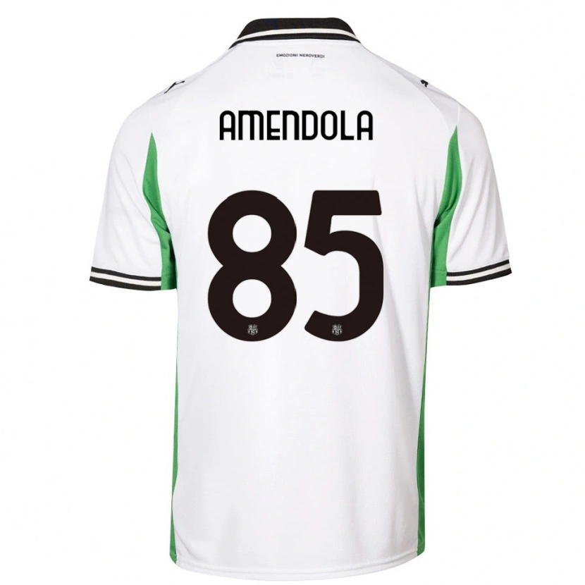Danxen Men Catello Amendola #85 White Green Black Away Jersey 2025/26 T-Shirt