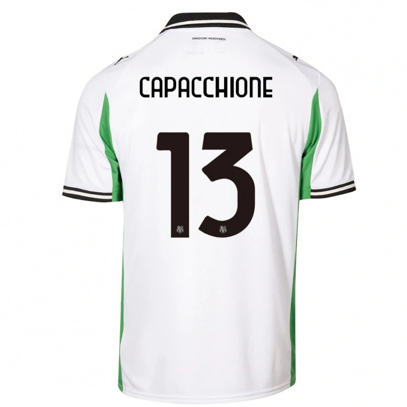 Danxen Men Cristian Capacchione #13 White Green Black Away Jersey 2025/26 T-Shirt
