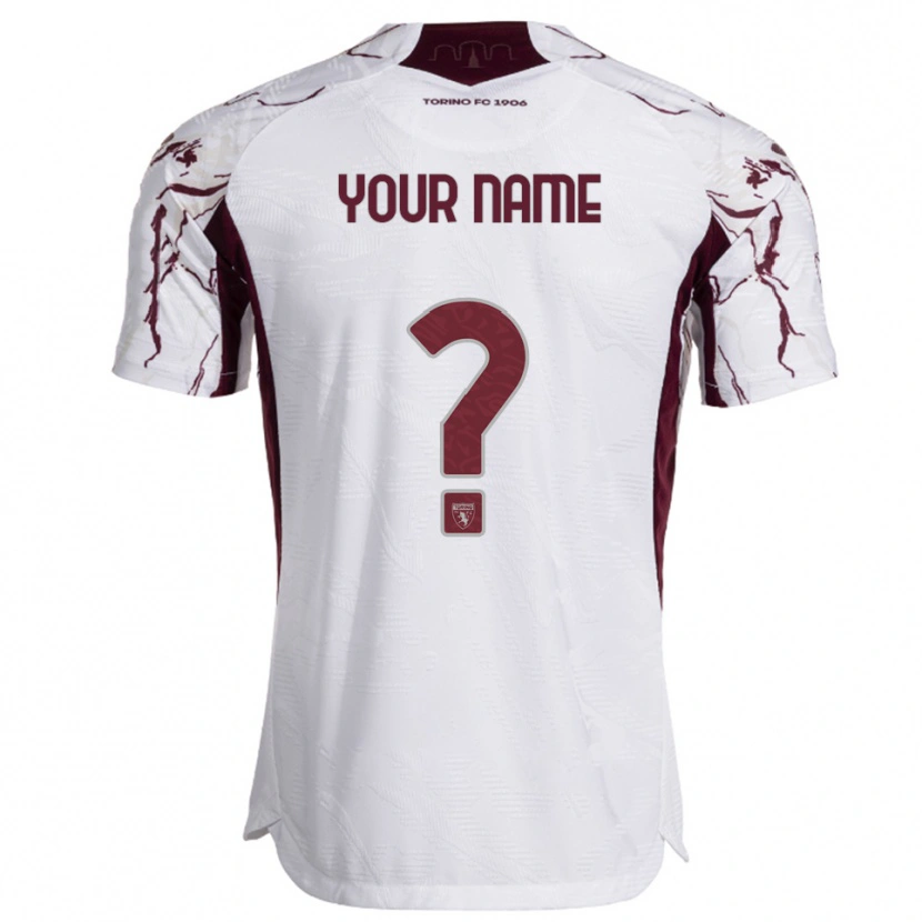 Danxen Men Your Name #0 White Burgundy Away Jersey 2025/26 T-Shirt