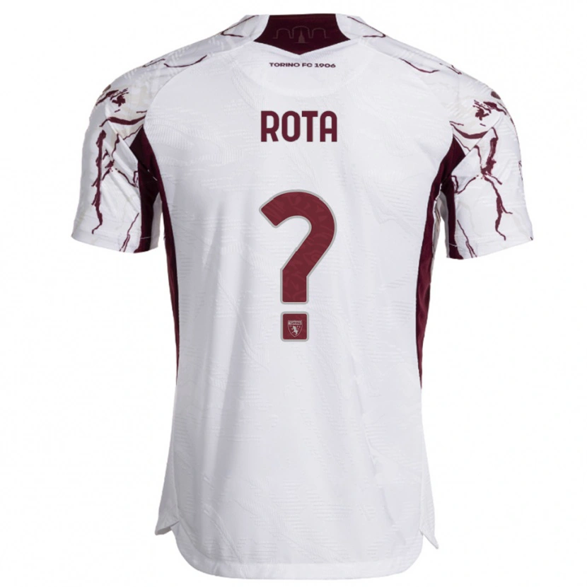 Danxen Men Tommaso Rota #0 White Burgundy Away Jersey 2025/26 T-Shirt