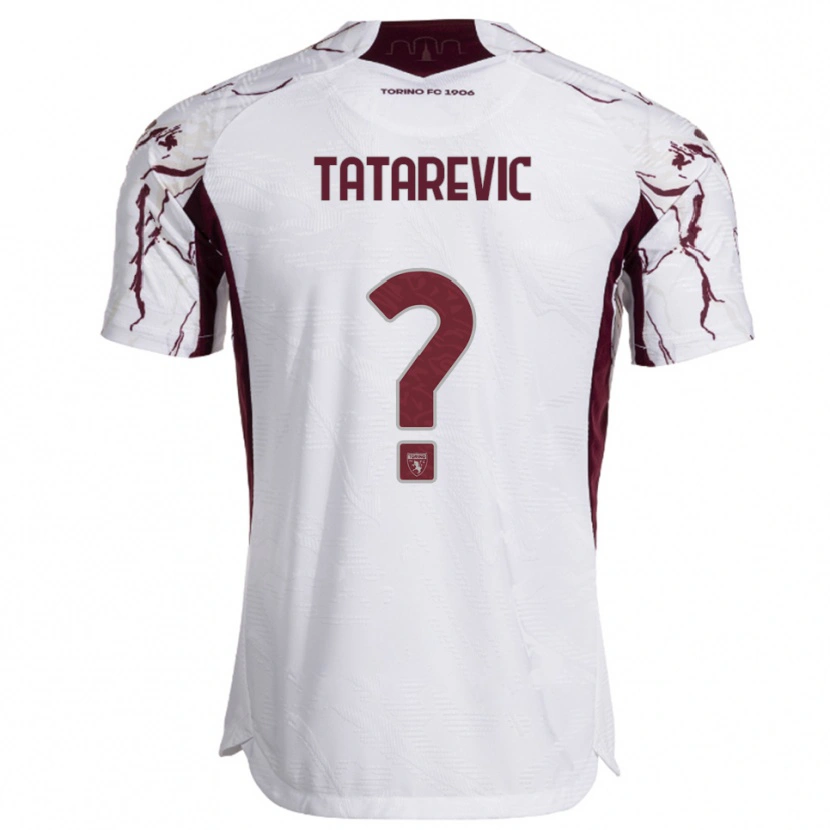 Danxen Men Dino Tatarevic #0 White Burgundy Away Jersey 2025/26 T-Shirt