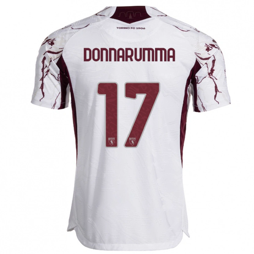 Danxen Men Antonio Donnarumma #17 White Burgundy Away Jersey 2025/26 T-Shirt