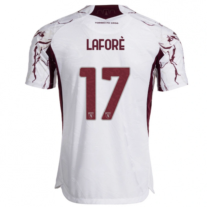 Danxen Men Bladis Laforè #17 White Burgundy Away Jersey 2025/26 T-Shirt
