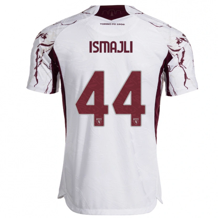 Danxen Men Ardian Ismajli #44 White Burgundy Away Jersey 2025/26 T-Shirt