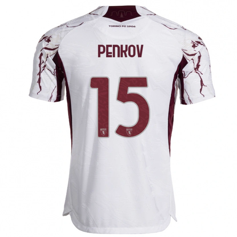 Danxen Men Borislav Penkov #15 White Burgundy Away Jersey 2025/26 T-Shirt