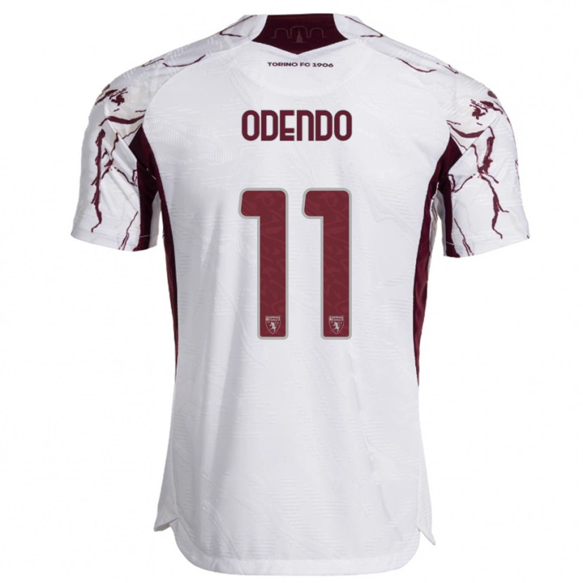 Danxen Men Patrick Odendo #11 White Burgundy Away Jersey 2025/26 T-Shirt