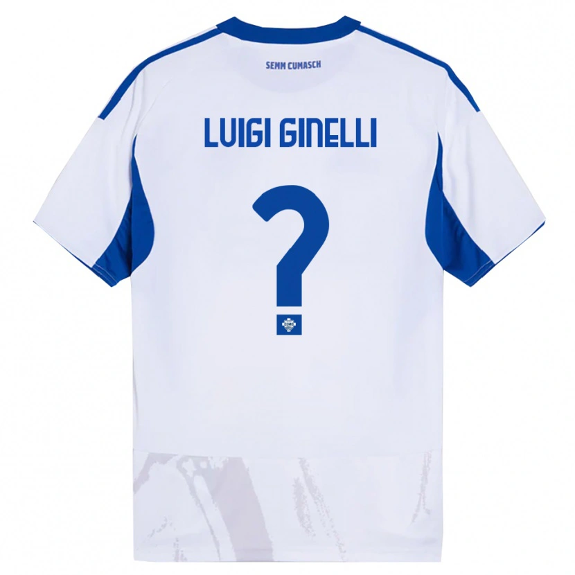 Danxen Men Lorenzo Luigi Ginelli #0 White Blue Away Jersey 2025/26 T-Shirt