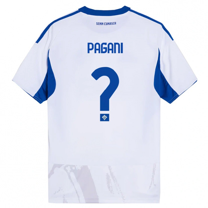 Danxen Men Simone Pagani #0 White Blue Away Jersey 2025/26 T-Shirt