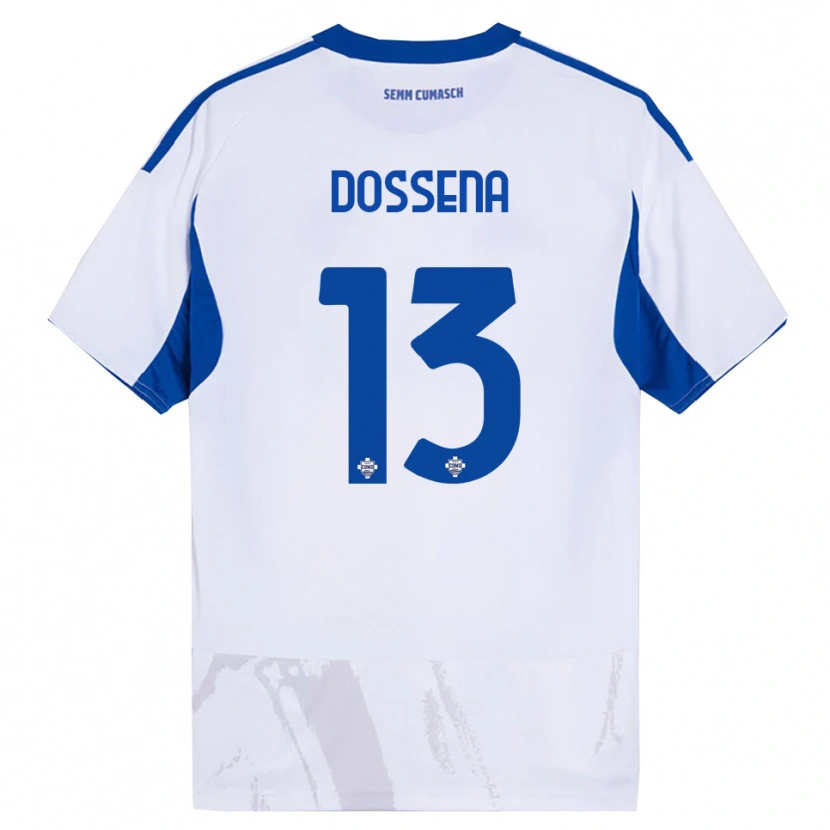 Danxen Men Alberto Dossena #13 White Blue Away Jersey 2025/26 T-Shirt