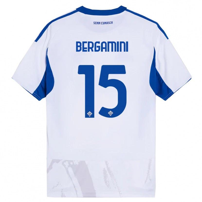 Danxen Men Mattia Bergamini #15 White Blue Away Jersey 2025/26 T-Shirt