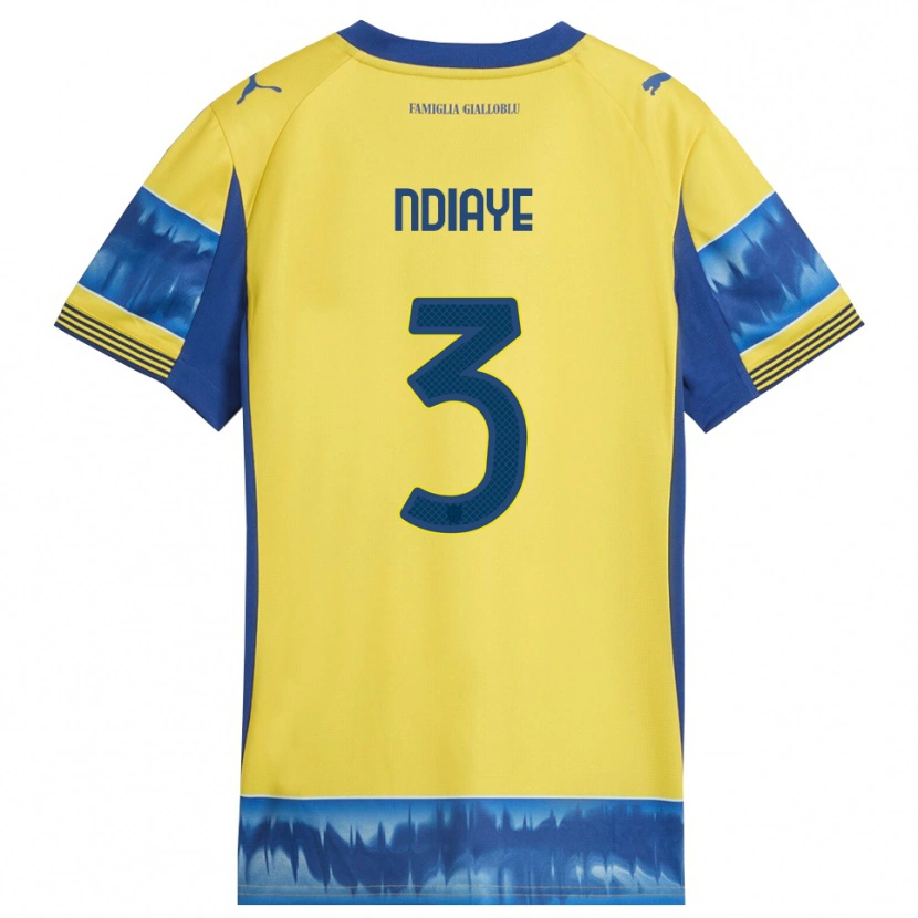 Danxen Men Abdoulaye Ndiaye #3 Yellow Blue Away Jersey 2025/26 T-Shirt