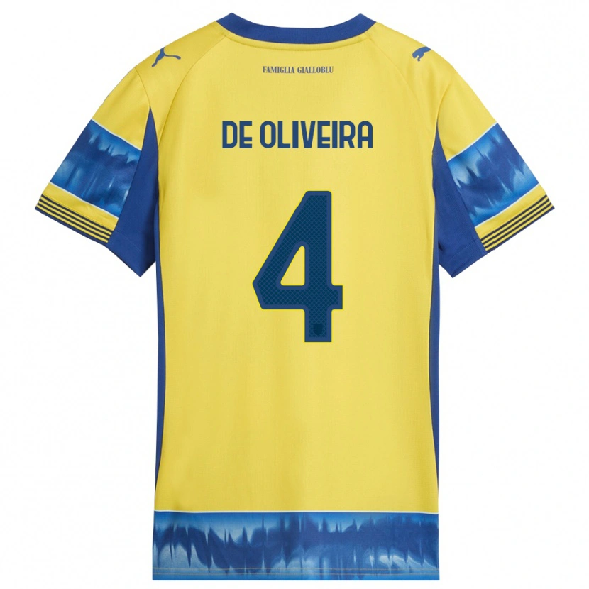 Danxen Men Luca De Oliveira #4 Yellow Blue Away Jersey 2025/26 T-Shirt