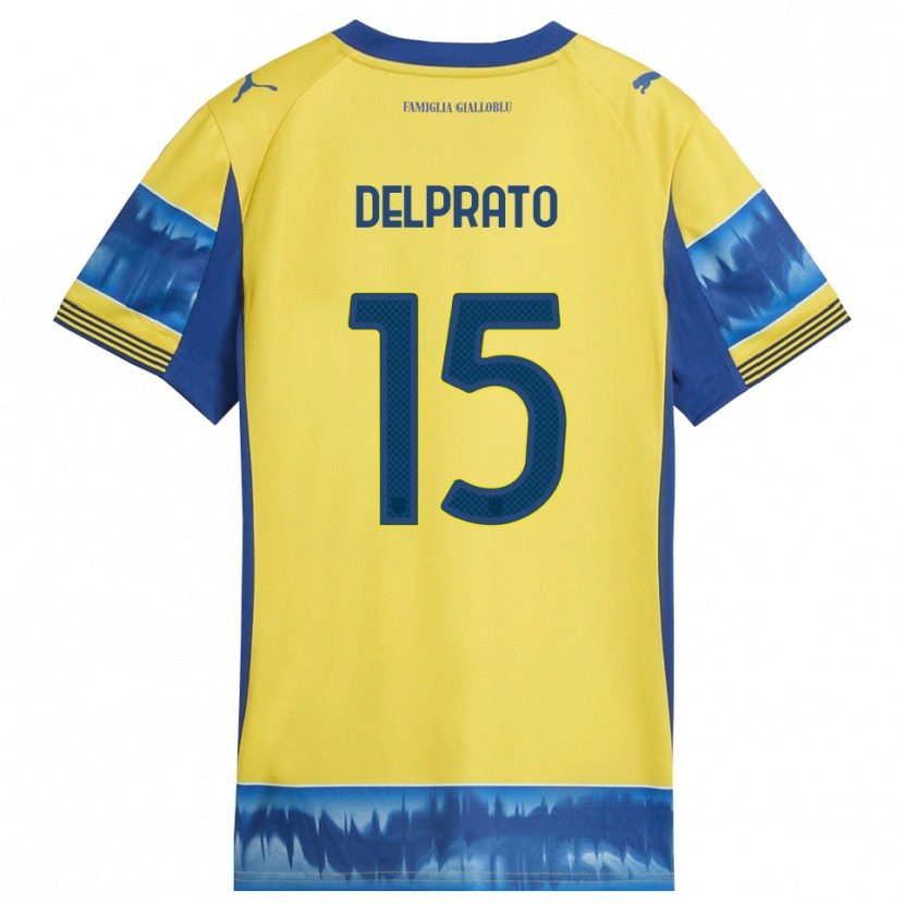 Danxen Men Enrico Delprato #15 Yellow Blue Away Jersey 2025/26 T-Shirt