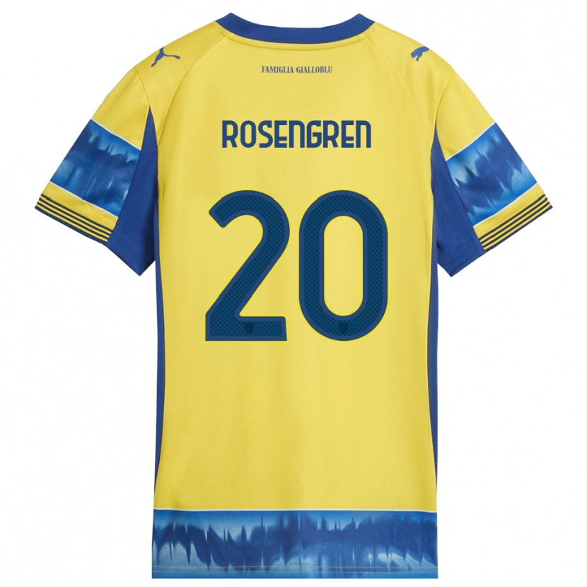 Danxen Men Lukas Rosengren #20 Yellow Blue Away Jersey 2025/26 T-Shirt