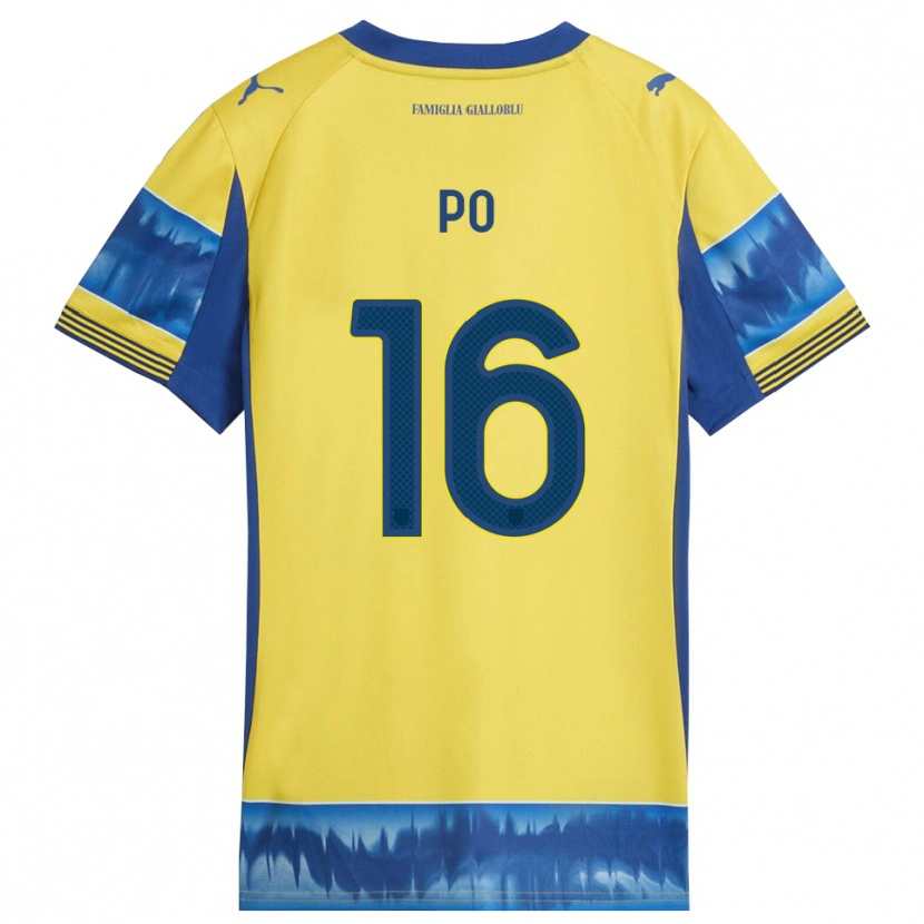 Danxen Men Federico Po #16 Yellow Blue Away Jersey 2025/26 T-Shirt
