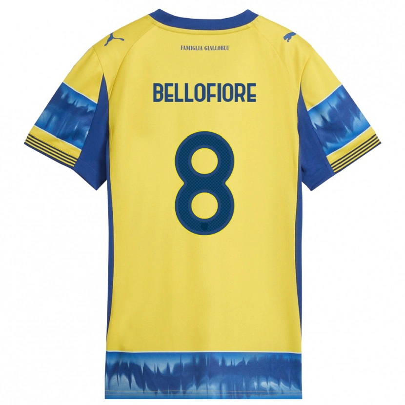 Danxen Men Nicola Bellofiore #8 Yellow Blue Away Jersey 2025/26 T-Shirt