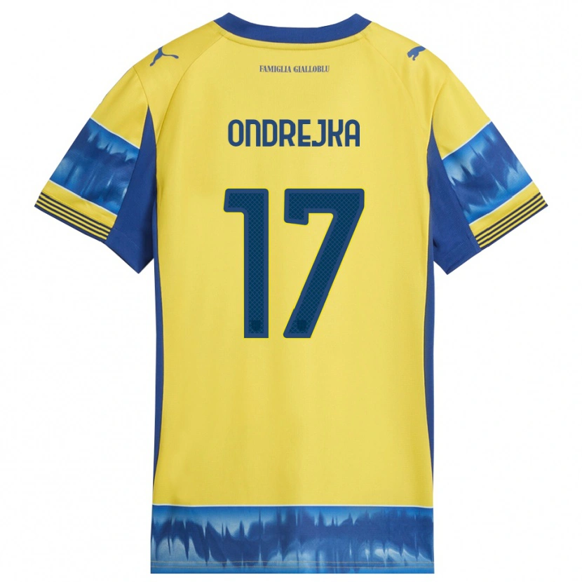 Danxen Men Jacob Ondrejka #17 Yellow Blue Away Jersey 2025/26 T-Shirt