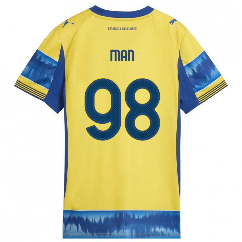 Danxen Men Dennis Man #98 Yellow Blue Away Jersey 2025/26 T-Shirt