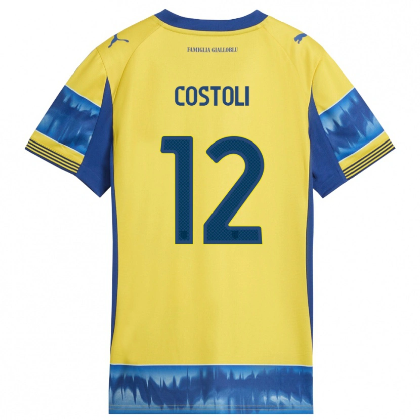 Danxen Men Luca Costoli #12 Yellow Blue Away Jersey 2025/26 T-Shirt