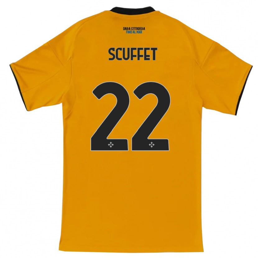 Danxen Men Simone Scuffet #22 Orange Blue Away Jersey 2025/26 T-Shirt