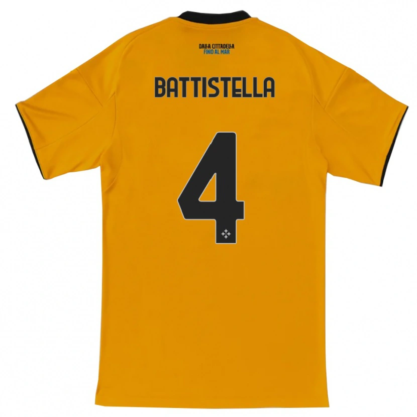 Danxen Men Daniel Battistella #4 Orange Blue Away Jersey 2025/26 T-Shirt