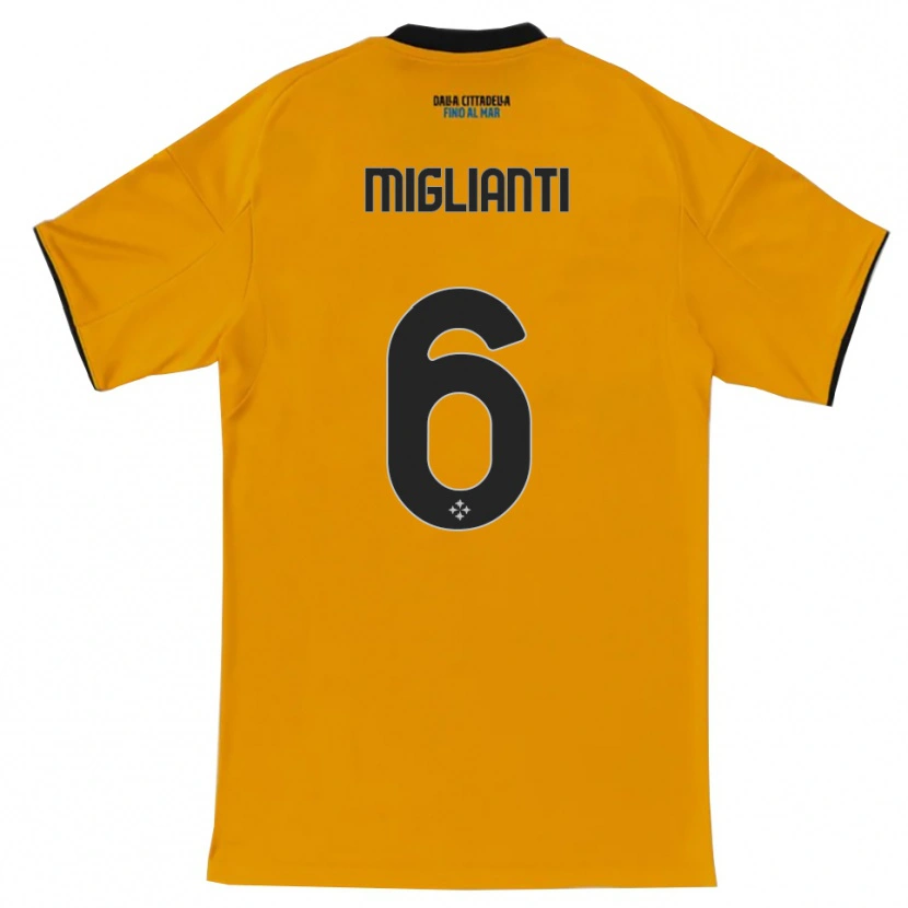Danxen Men Niccolò Miglianti #6 Orange Blue Away Jersey 2025/26 T-Shirt