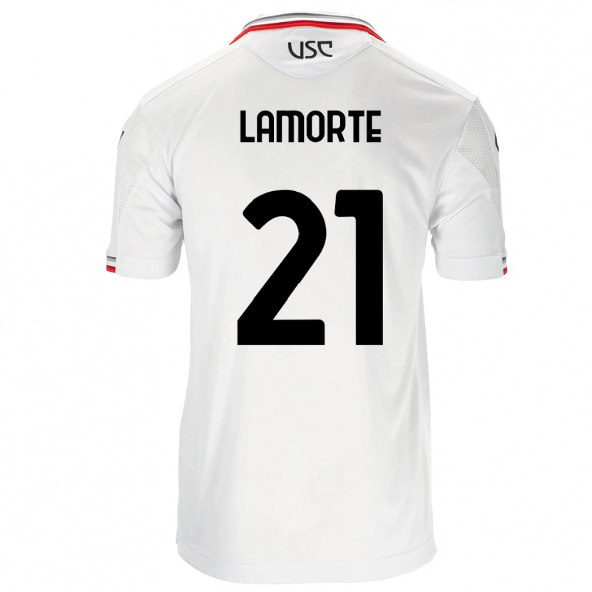 Danxen Men Alessandro Lamorte #21 White Red Away Jersey 2025/26 T-Shirt