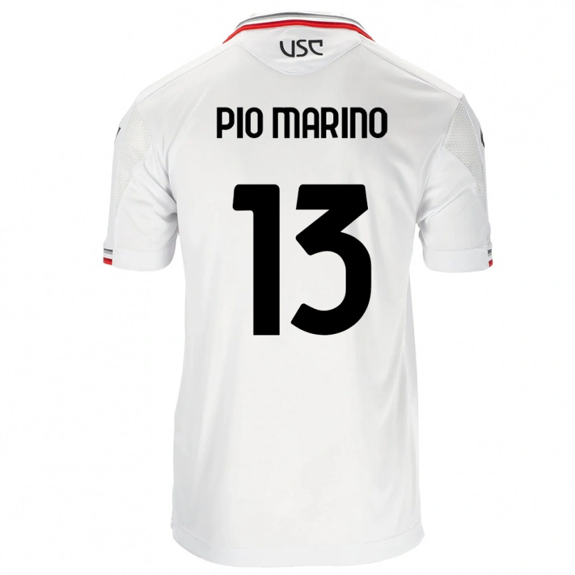 Danxen Men Lorenzo Pio Marino #13 White Red Away Jersey 2025/26 T-Shirt