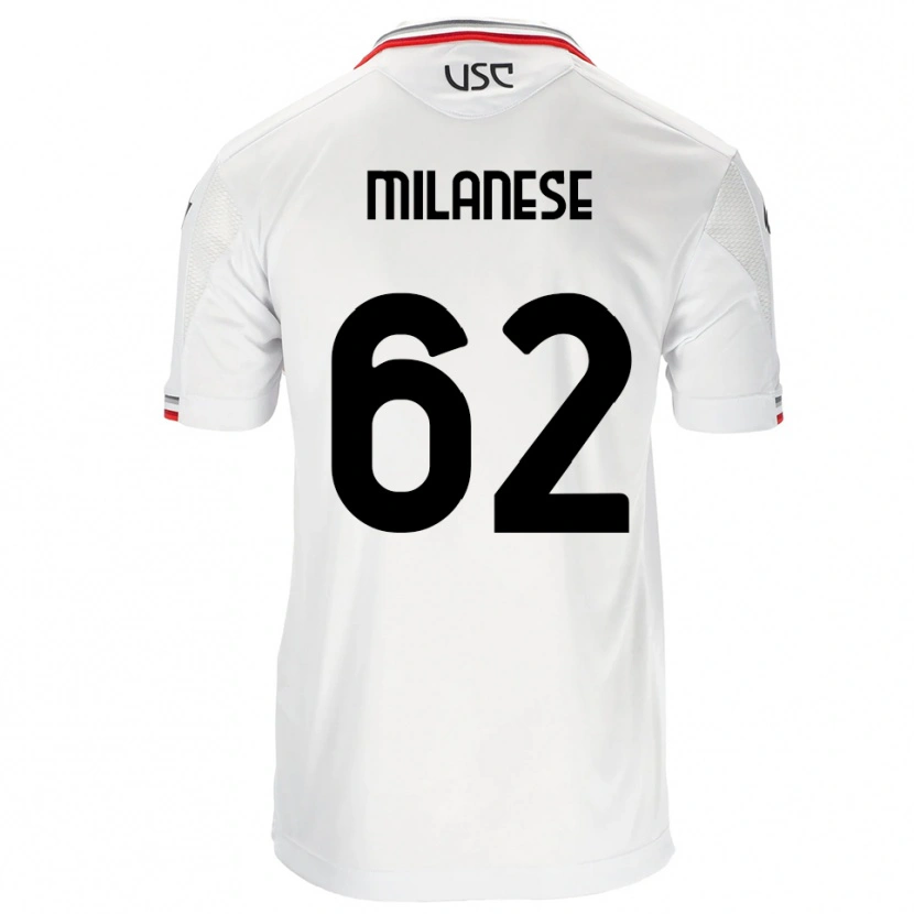 Danxen Men Tommaso Milanese #62 White Red Away Jersey 2025/26 T-Shirt