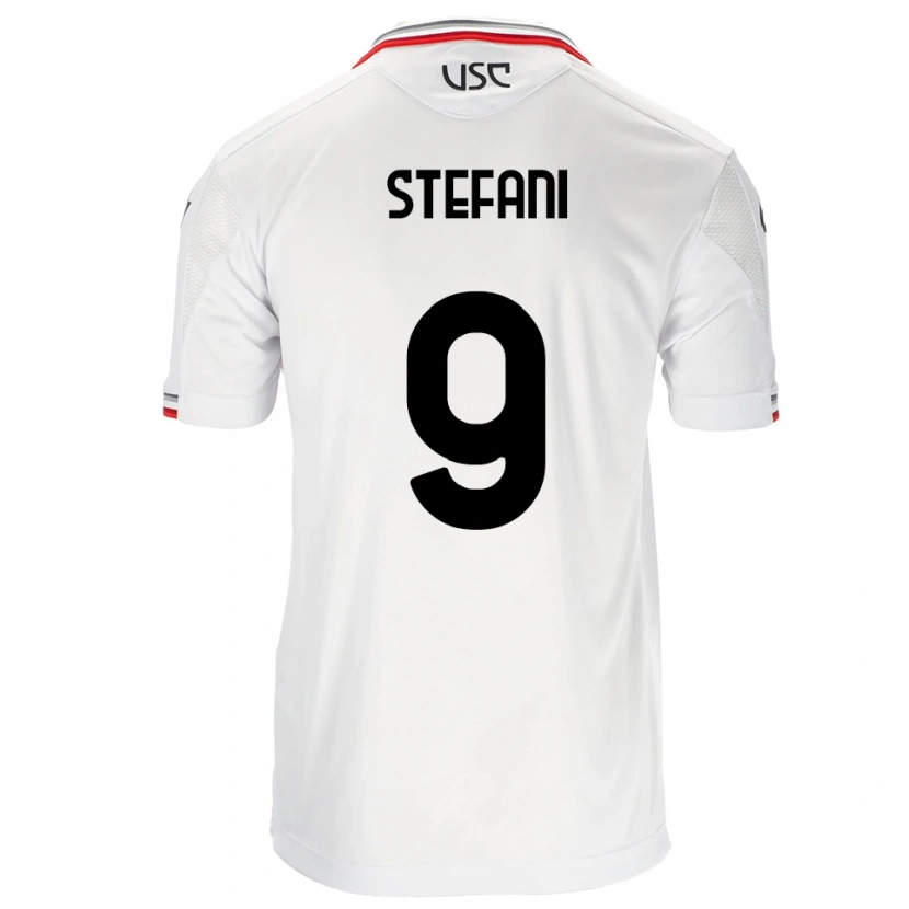 Danxen Men Christian Stefani #9 White Red Away Jersey 2025/26 T-Shirt