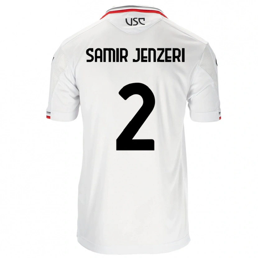Danxen Men Gabriele Samir Jenzeri #2 White Red Away Jersey 2025/26 T-Shirt