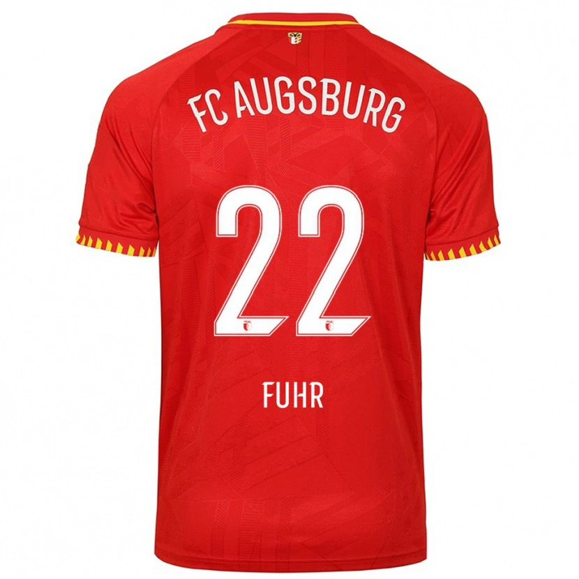 Danxen Men Paula Fuhr #22 Red Yellow Away Jersey 2025/26 T-Shirt