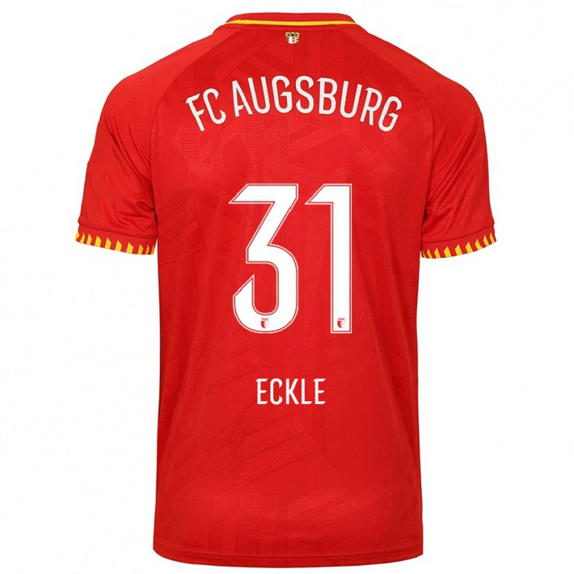 Danxen Men Philipp Eckle #31 Red Yellow Away Jersey 2025/26 T-Shirt