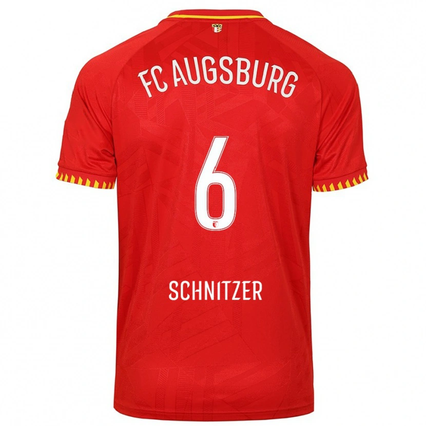 Danxen Men Tim Schnitzer #6 Red Yellow Away Jersey 2025/26 T-Shirt