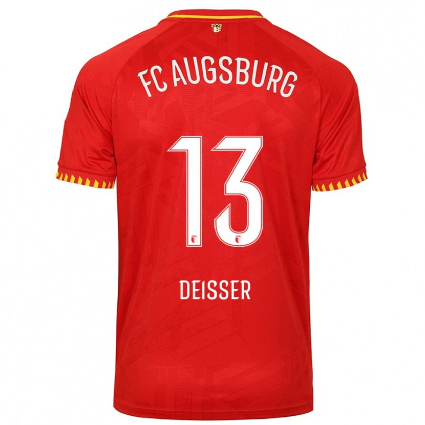 Danxen Men Anna Deißer #13 Red Yellow Away Jersey 2025/26 T-Shirt