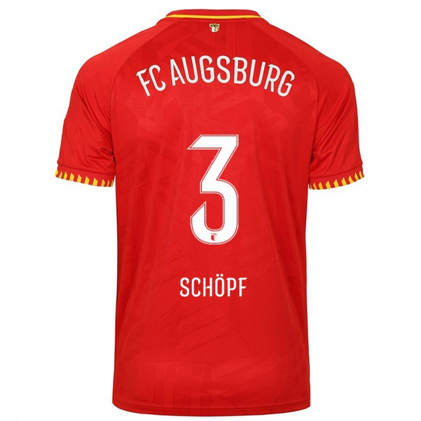 Danxen Men Julia Schöpf #3 Red Yellow Away Jersey 2025/26 T-Shirt