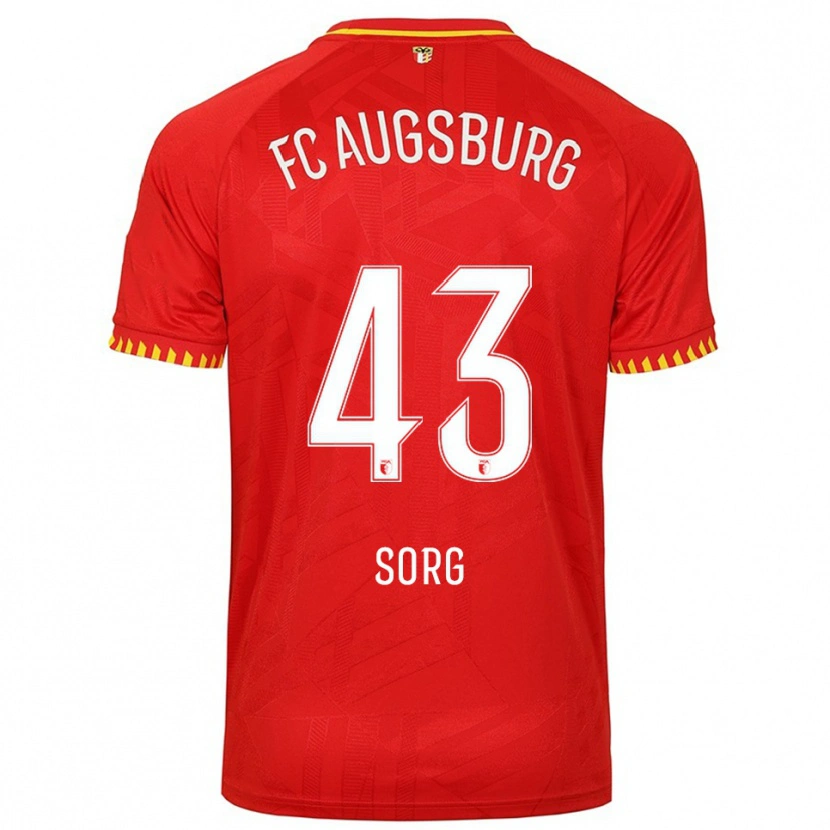 Danxen Men Oliver Sorg #43 Red Yellow Away Jersey 2025/26 T-Shirt