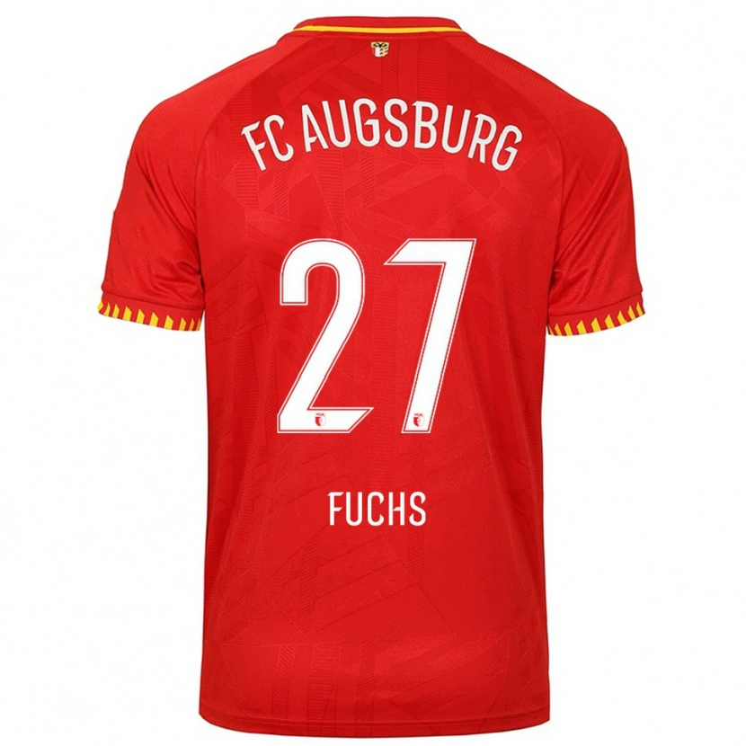 Danxen Men Nina Fuchs #27 Red Yellow Away Jersey 2025/26 T-Shirt