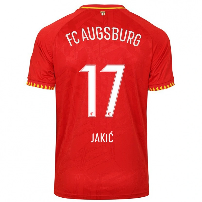 Danxen Men Kristijan Jakic #17 Red Yellow Away Jersey 2025/26 T-Shirt
