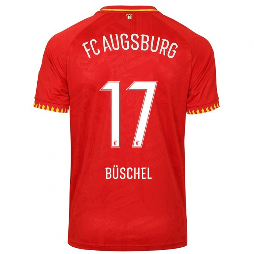 Danxen Men Alisa Büschel #17 Red Yellow Away Jersey 2025/26 T-Shirt